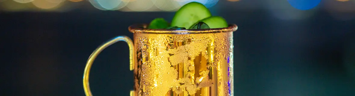 verre cuivré à moscow mule