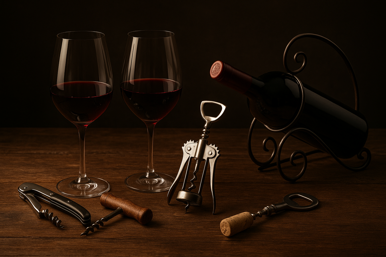 Différents accessoires du vin