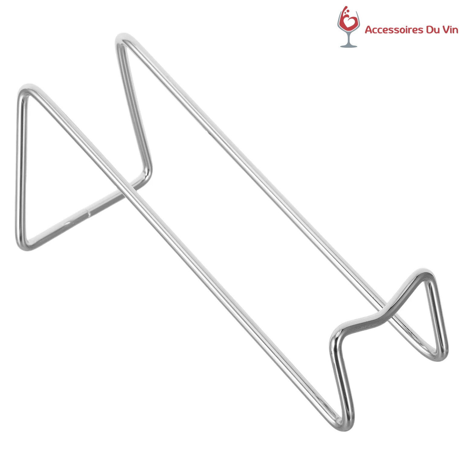 porte-bouteille inox vu de côté en fond blanc