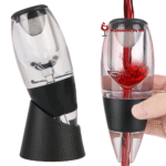 aérateur à vin portable en utilisation