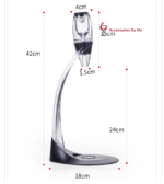 aérateur de vin sur support haut avec dimensions indiquées