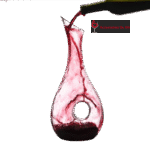 carafe à décanter snails remplie de vin