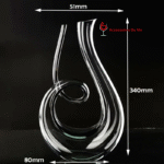 Carafe à décanter Spiralux forme spiralée dimensions