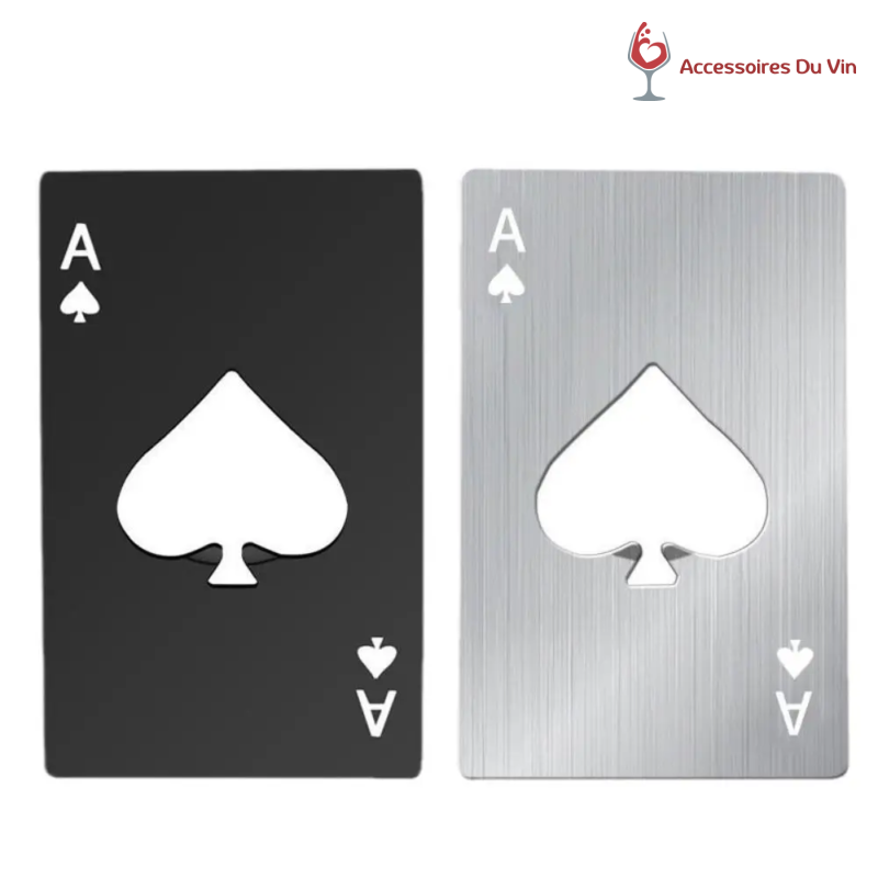 Décapsuleur-as-de-pique décapsuleur original as de pique noir mat ou argent