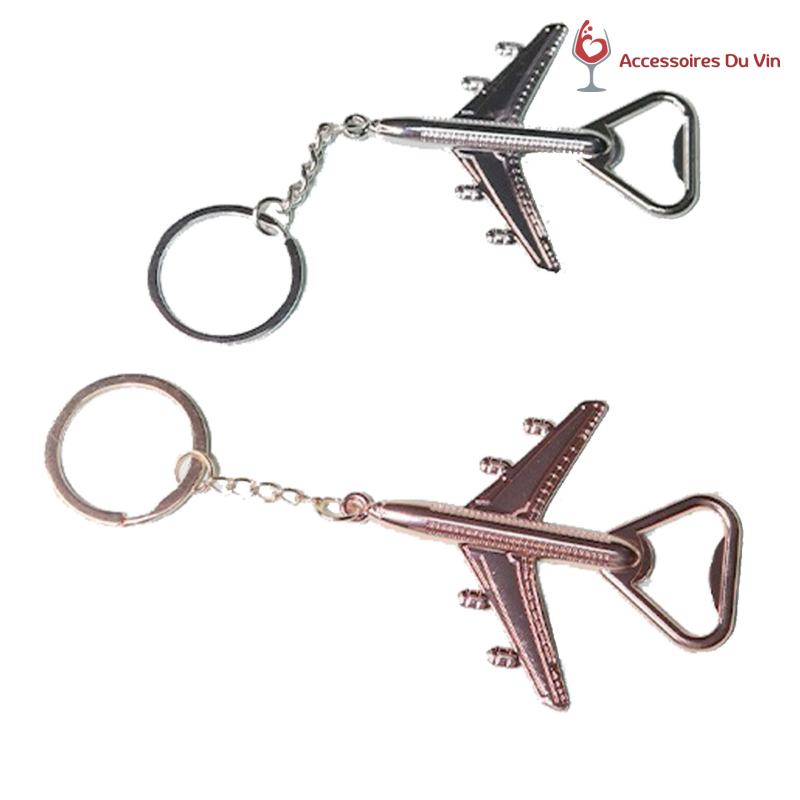 porte-cle-avion-decapsuleur-metal porte clé avion décapsuleur