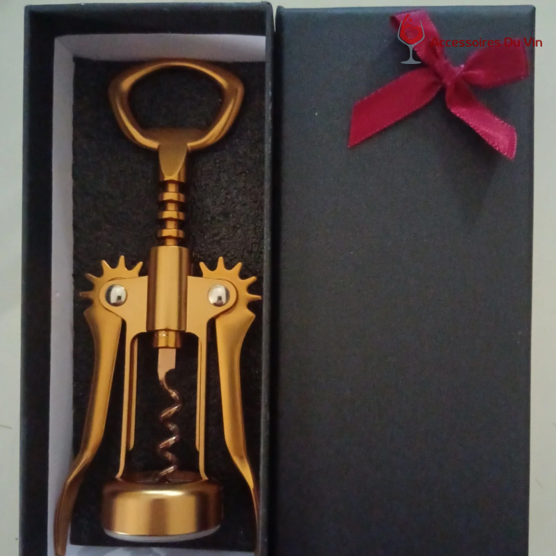 tire-bouchon De Gaulle Doré Coffret cadeau