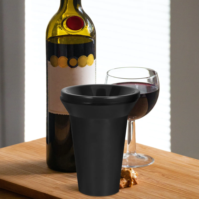 crachoir à vin noir pour ateliers de dégustation