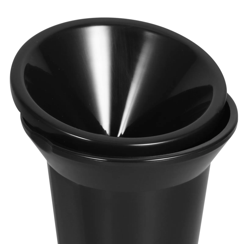 crachoir à vin noir compact pour dégustation