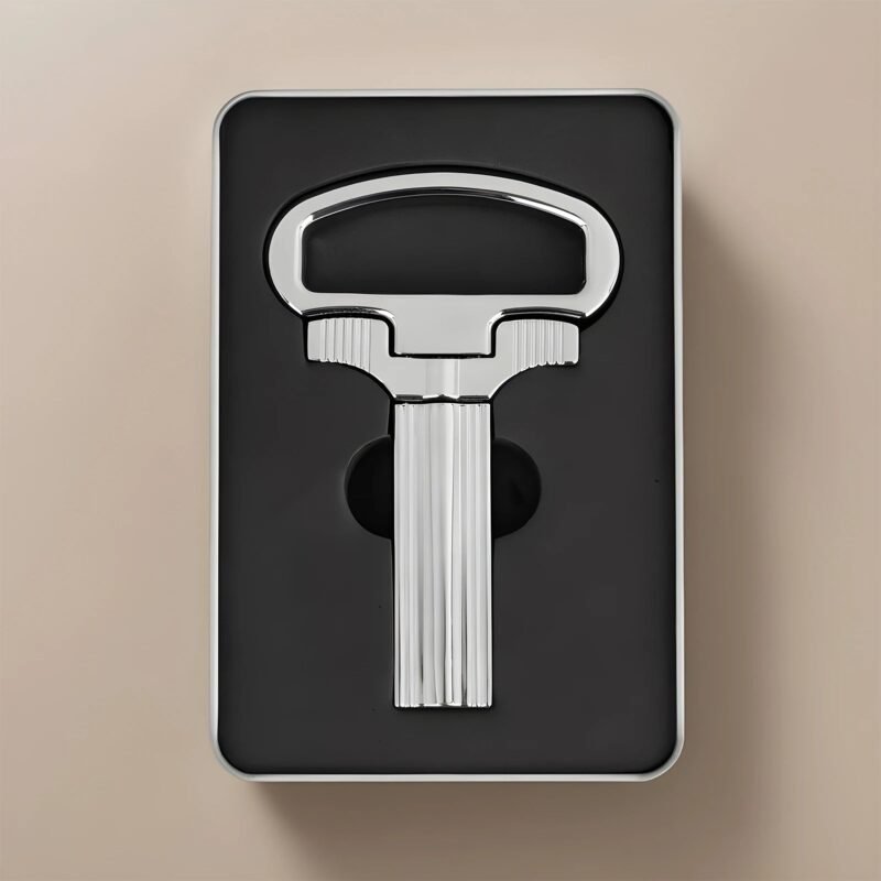 Tire-bouchon bilame dans un coffret acier