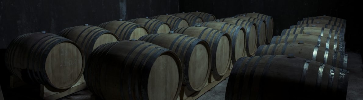 Wine cellar Big barrels in a cellar