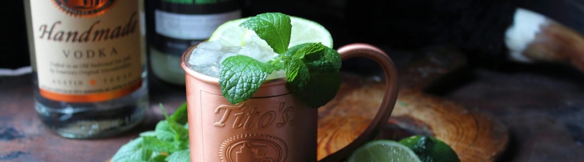 mug à moscow mule cuivré, citron et menthe